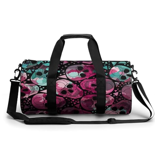 Gym sac de sport crâne violet duffel bag de voyage camping 45cm