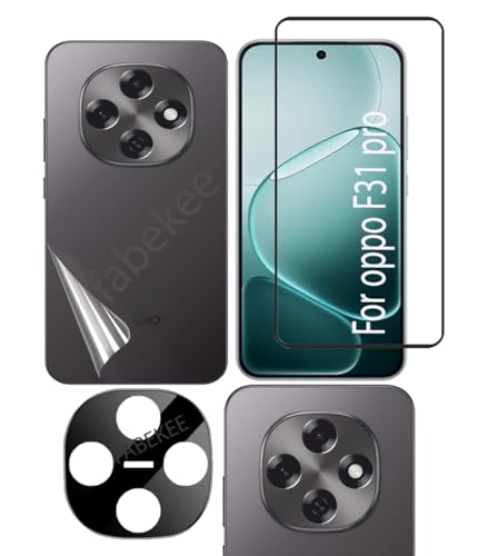 Image of Tempered Glass Screen Protector Compatible for Oppo F31 Pro| Front And Back Screen Guard With camera lens protector (Combo)