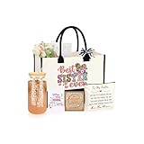 Sister Birthday Gifts, Sisters Gifts from Sister, Mothers Day Birthday Gifts for Sisters, Sister Christmas Gifts, Best Sister Ever Gift Basket Set of 5