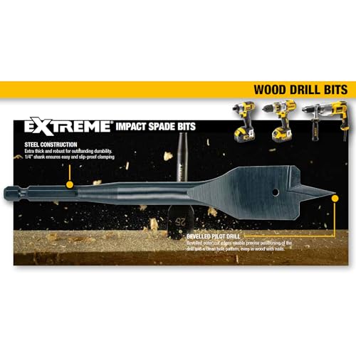 Mèches à bois plates DEWALT Extreme pour éviter les éclats et blocages - 7