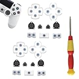 2 Sets Silicone Conductive Rubber Pads Replacement for Playstation 4 PS4 Controller Parts for JDM-001/011 Dualshock 4 L1 R1 L2 R2 Adhesive Button Changing Keypad Repair Replacement Part Tool Kit (001)