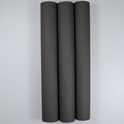 Image of KCS 3 pc of 15 inch x 18 inch Counted Cross Stitch Cotton Aida Cloth Needlework Fabric,14CT,Dark Grey