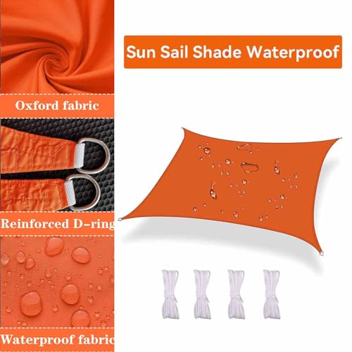 Voile d'ombrage imperméable rectangulaire en textile haute densité