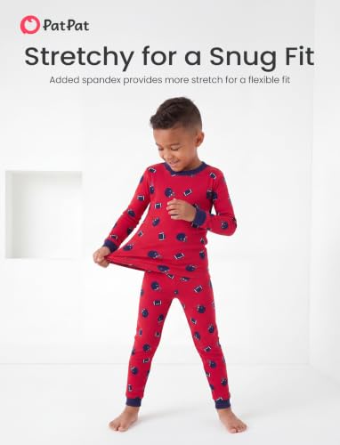 Image of PATPAT Toddler & Kids Pajama Sets with Bamboo Viscose, Snug Fit Pjs for Girls, All-Season Comfort Sleepwear, Ages 2-12 Years
