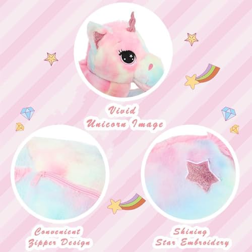 Image of AVSHUB Soft Toys Unicorn for Kids Cute Lovely Cartoon Lovable Hugable Birthday Gift Babies, Girls, Boy, Home Decor (70cm MultiPink)