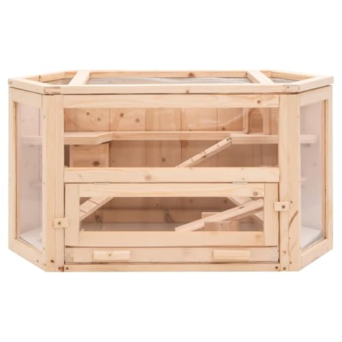 Cage pour hamster facile à nettoyer avec bac extensible en bois