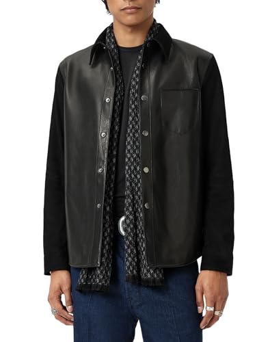 Écharpe John Varvatos Cashio gris carbone : luxe intemporel en maille haut de gamme