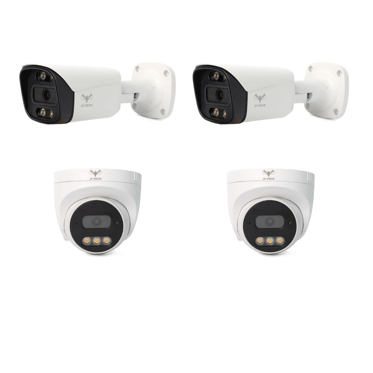 JK Vision 5MP 2 Bullet, 2 Dome IP Camera Combo with 18 LED, Night Vision, Built in Audio, 30M Range, 1 Year Warranty-image-11