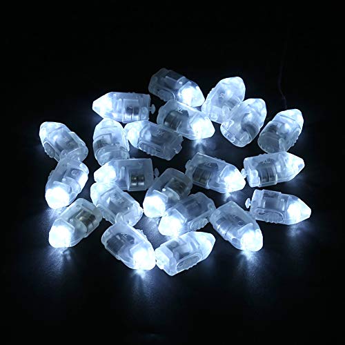 Nimomo Balloon LED Decor Lights, 1 Set/50Pcs Plastic Waterproof LED Lights for Paper Lantern Ballon Wedding Party Decor (White) - Image 2