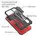 Jiajihua Case Compatible with Huawei Y5 Prime (2018),Compatible with Huawei Y5 (2018) / Enjoy 8e Youth Magnetic Mount Kickstand【PC+TPU】 2 in 1 Camera Protection Shockproof Cover Red