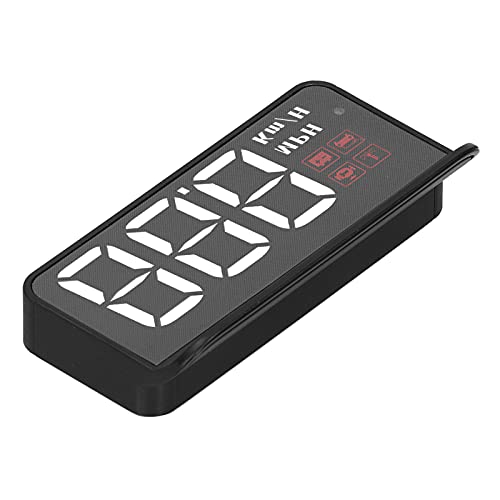 Fockety Proiettore HUD per Auto, Proiettore HUD per cruscotto Display Head Up Display OBD2 Head Up Display con velocità, chilometraggio, Allarme velocità eccessiva, rilevamento adattivo della Luce