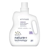 ATTITUDE Liquid Laundry Detergent, EWG Verified, HE Compatible, Plant-Based & Vegan, Natural Laundry Soap, Lavender Scent, 40 Loads, 67.6 Fl Oz