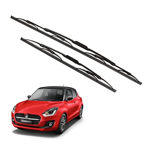Image of Kylo Windshield Wiper for Suzuki Swift /Conventional and Traditional Metal Type Windshield Water Repellency Scratch Proof Metal Wiper Blade Suitable for Suzuki Swift(Driver Side 21 inch,Passenger Side 19 inch)