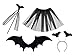 Boland 74529 - Kostüm-Set Fledermaus bestehend aus Tiara, Stab, Flügel und Tutu, Karneval, Mottoparty, Halloween