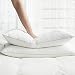 AIKOFUL Feather Down Bed Pillow,King Size 2 Pack,Firm White Goose Feather Down Pillow,Cotton Cover Fashionable Piping