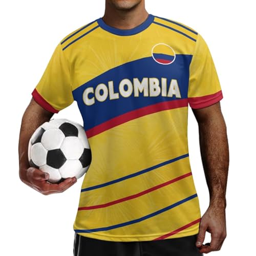 FishDing Maillots de football d'été à manches courtes pour hommes, maillots de football jeunes,...