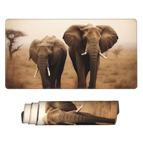 Tapis de souris de jeu antidérapant aux bords cousus renforcés faune sauvage