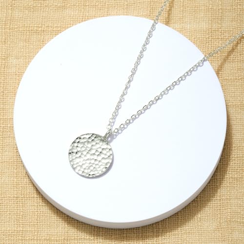 Fettero Pendant Necklace Gold Choker Layered Coin Open Karma Circle Full New Crescent Moon 14K Gold Plated Dainty Simple Moon Phase Jewelry for Women Gift4