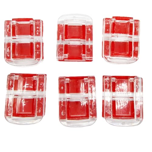 6 Pcs Mini Hinge Hasp, Acrylic Hinge Hasp Lock, 32 x 24 mm Mini Acrylic Clasp Hasp Latch for Display Cabinets, Jewellery Boxes, Toolboxes