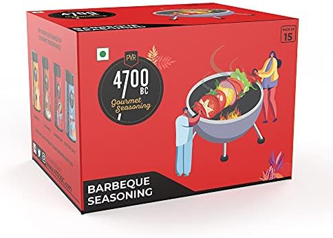 4700BC Gourmet Seasoning, Barbeque, Pouch, 75g (Pack of 15), Red