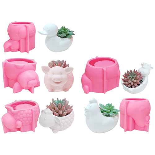 Moule silicone animal pour bougie résine époxy et cache-pot