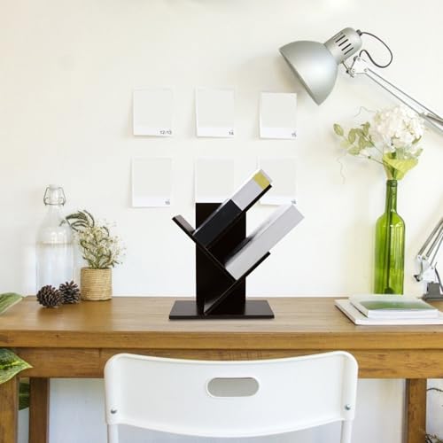 Étagère de bureau vinyle USHOBE support de rangement robuste déco - 5