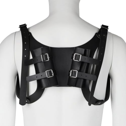 Support d'épée Viking à double fourreau en cuir pour corriger la posture - 3