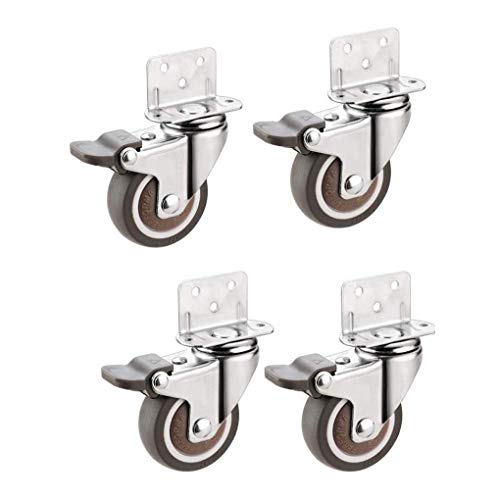 Roulettes pivotantes MU pour meubles roulettes avec frein 1.5"