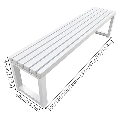 Banc de jardin résistant aux intempéries en métal 150cm - 4