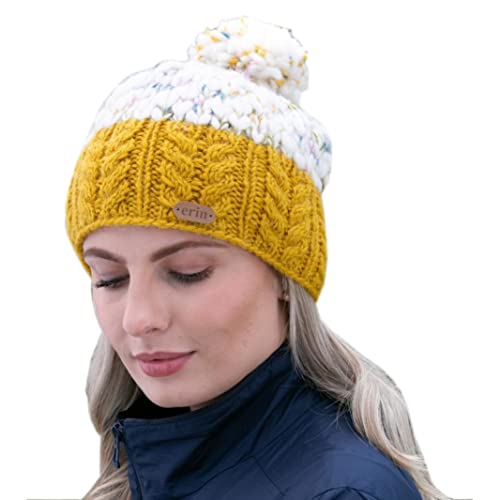 Erin Knitwear Ladies Irish Cable Knit Bobble Hat...