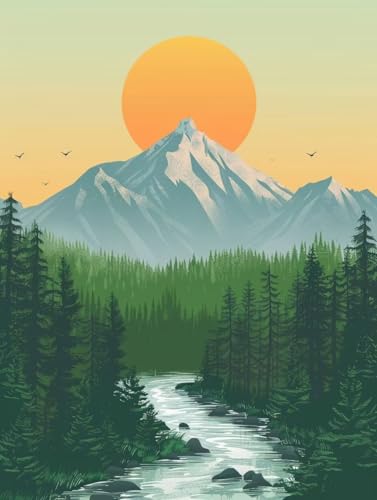 Diamond Painting soleil 5D DIY : le cadeau parfait de loisir créatif pour adulte 60x90