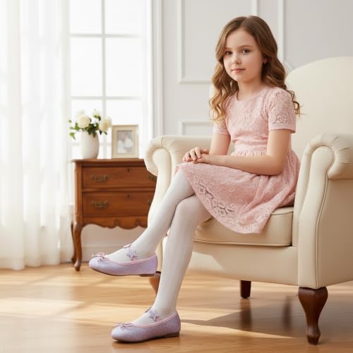 Image of GINFIVE Toddler Girls Dress Shoes Little Girls Mary Janes Ballerina Flats Shoes Toddler