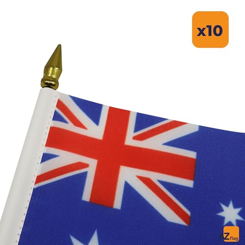 Drapeau Australien de Table AZ FLAG Lot de 10 Mini Drapeaux Bureau 15x10 cm - 7