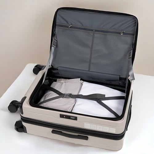 3-Piece Set Suitcase Set 20/24/28 Lightweight Suitcase with Spinner Wheels Large Hard Shell Scratch-Resistant Expandable Suitcase Silent Spinner Wheels TSA Lock White3