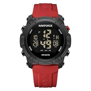NAVIFORCE Men Sports Waterproof Digital Watches with Stopwatch Alarm Rubber Strap Wristwatch for Women