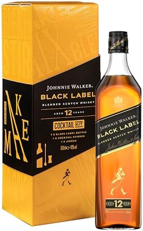 Johnnie Walker Black label Coctel Kit, Whisky escocés blended 12 ...
