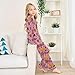 foixnub 2 Pieces Pajama Set Memphis Funny 80s 90s Fashion Silky Button Down PJ Sets Sleepwear Loungewear 13-14 Years Multicolor