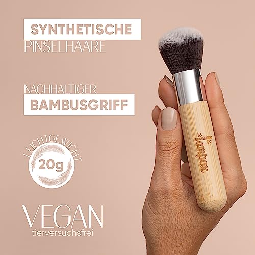 lampox Kabuki Pinsel Kosmetikpinsel Make Up Pinsel Puderpinsel mit Bambusgriff