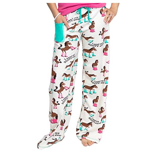 Lazy One Fitted Pajamas for Women, Cute Pajama Pants and Top Set, Separates, Horse, Boots, Western, Animal (Booty Sleep, Medium)