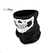 Produktbild weimay Maske Schädel Spiralkabel schwarz Maske zu winddicht Maske Tubular transparent Schal Bandana Kopfband Headwear Stövchen des Halses für die Motorrad Outdoor Motorrad Moto Aktivitäten