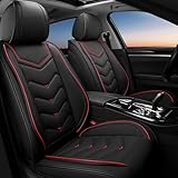ACDY Car Seat Covers Fit for Mitsubishi Eclipse Cross 2000-2026, Stylish Sport Seat Covers, Waterproof Wear-Resistant Premium Nappa Leather Car Seat Cover.(2 Pcs Front/Black)