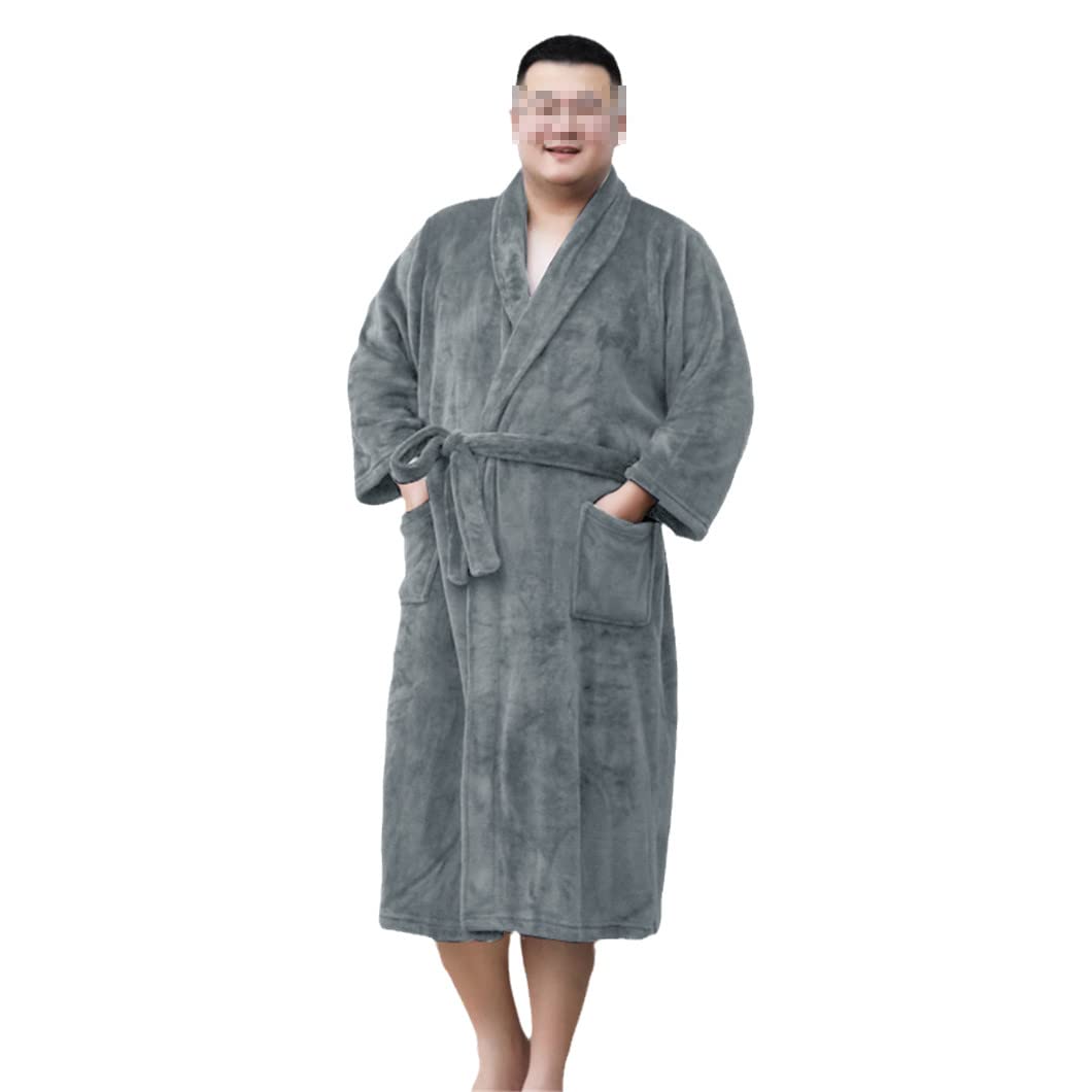 keusyoi Męski ciepły flanelowy szlafrok męski zimowy koralowy polarowy szlafrok kąpielowy nocna bielizna nocna damski szlafrok szlafroki plus size