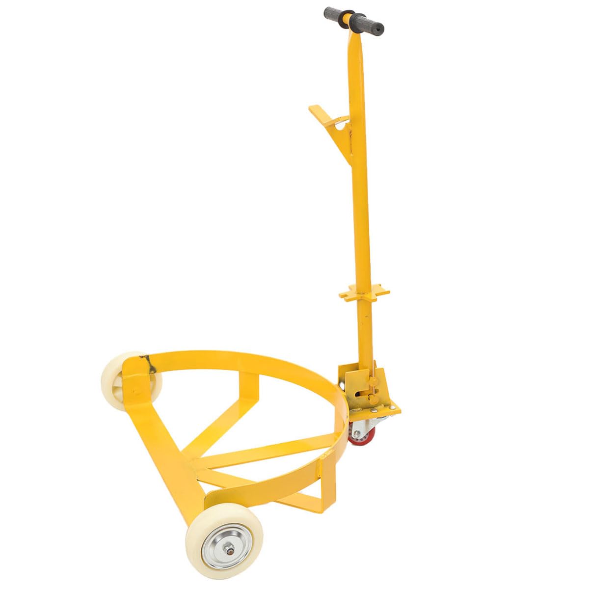 Fasskarre - 200 kg belastbar - Transportkarre für Umzug Fässer 210 L Fässer 60 cm- Robuster Stahlrahmen Fasswagen Profi Schwerlast Handwagen für Fässer - Gelb