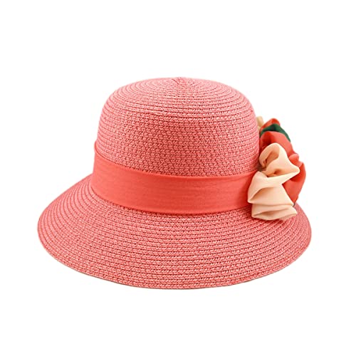 Image of Deluxe Flower Straw Sun Hat - Different Bands Available