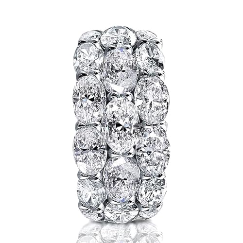 Fashion Jewelry 925 Sterling Silver Plated Cubic Zirconia 3 Rows CZ Wedding Band Ring for Women3