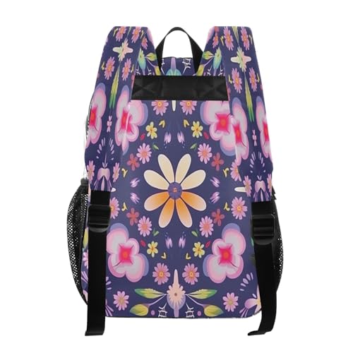Cute Flower Pattern Clear Backpack - Stadium Approved Large 15.7-inch Waterproof Transparent Bag for Sports, Concerts, Work, Travel#2223