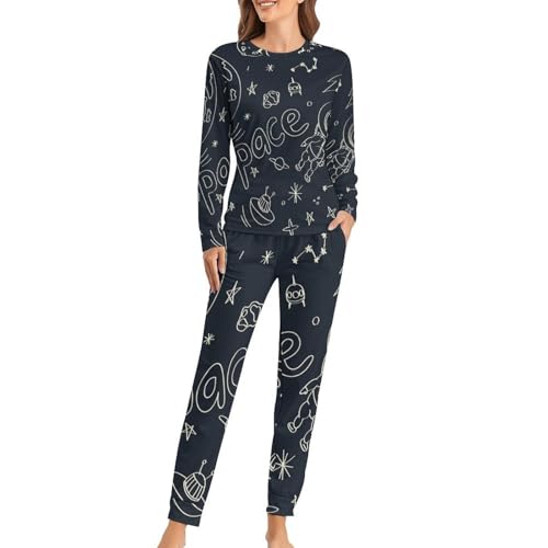 Pyjama femme Espace ensemble cocooning pour soirées d'hiver et week-end