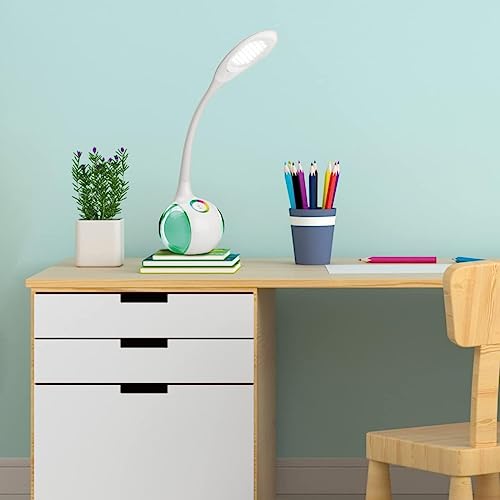 Image of LED Night Light Desk Lamp Eye Protection Flexible Bedside Table Reading Desk Light with USB Charging Multi-Function Socket (Multi-Function Desk Lamp)