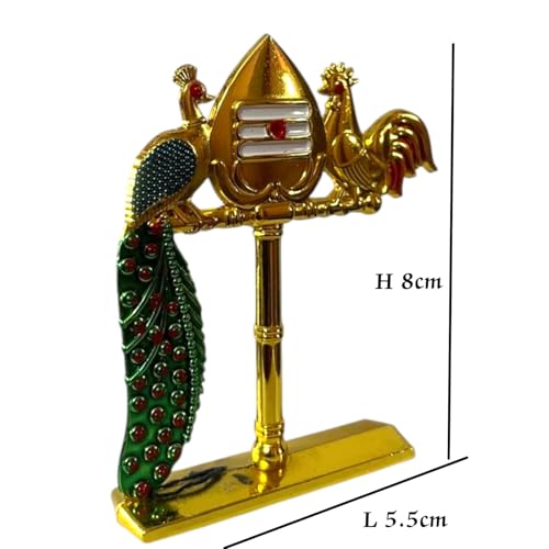 Image of Steel Murugan Vel Statue (8 cm) | Divine Lord Karthikeya Spear for Car Dashboard & Pooja Room Decor | Durable Red Vel Idol for Altar & Spiritual Gifting (with kodi)
