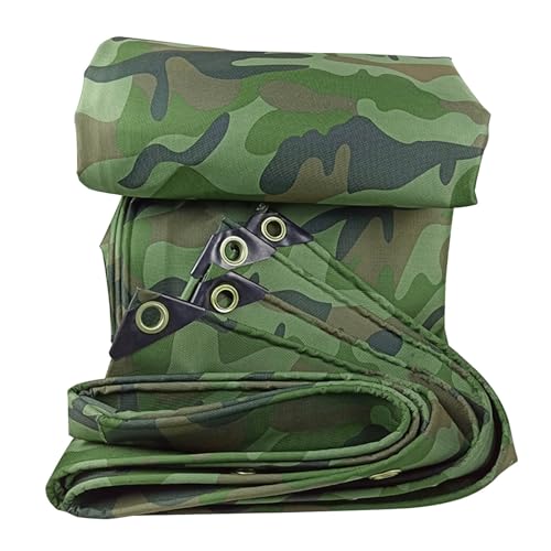 Lona impermeable 450 g/m² camuflaje verde para exterior multiusos 2
